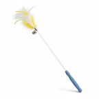 Cat Feather Wand - Yellow & White