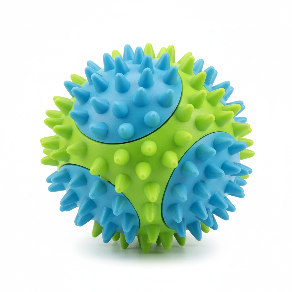Dog Spiky Ball - Blue & Green