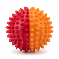 Dog Spiky Ball - Red & Orange