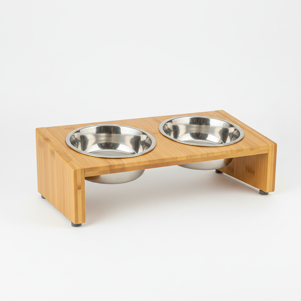 Double Bowl Stand - Front Angle